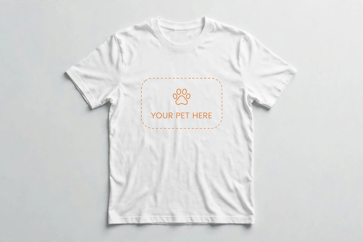 Custom Pet Portrait T-Shirt – White