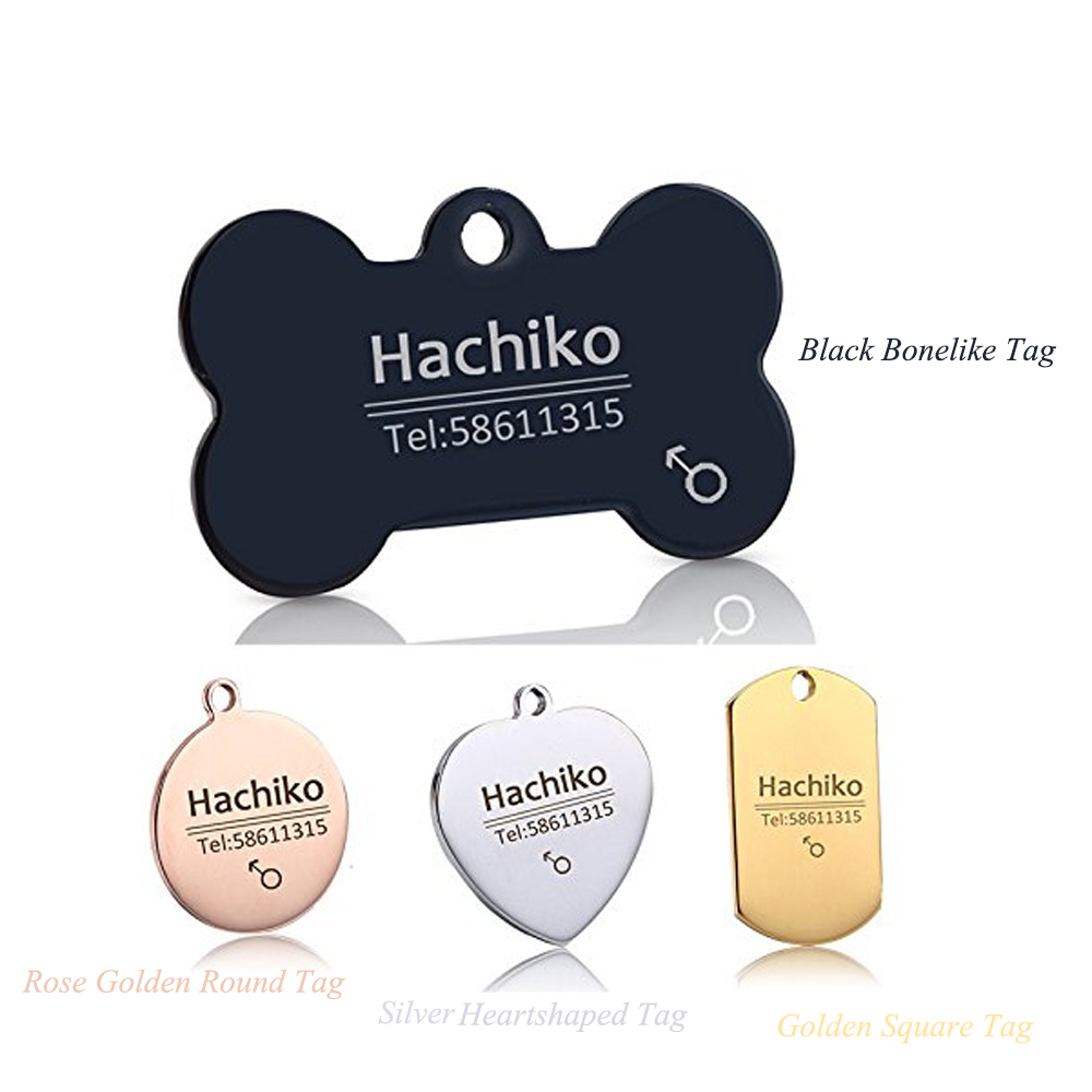Custom Engraved Pet ID Tag – Bone
